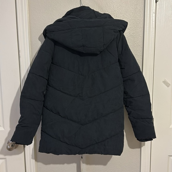 Abercrombie & Fitch Black Quilted Puffer Jacket Hood Water & Wind Resistant - Picture 7 of 8
